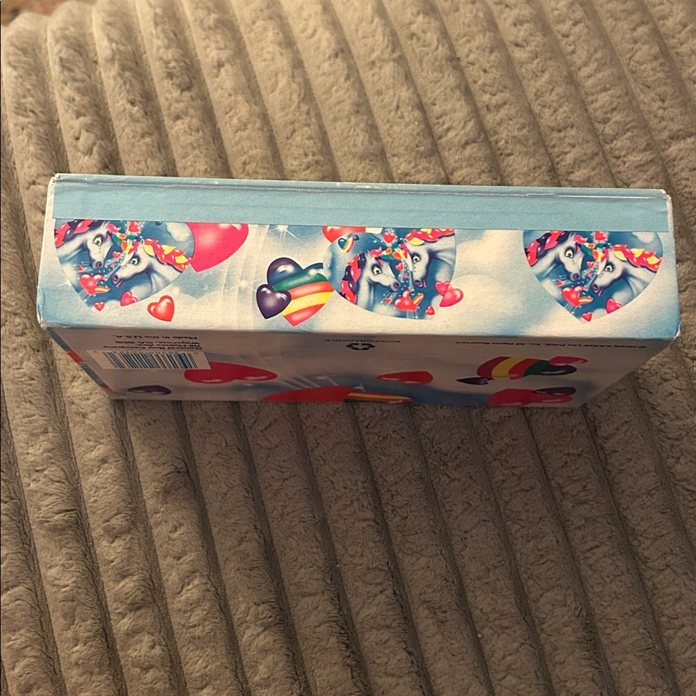 Lisa Frank Pencil Box Unicorn Rainbow Love Hearts Pencil Cardboard Box 1980s - Picture 4 of 10